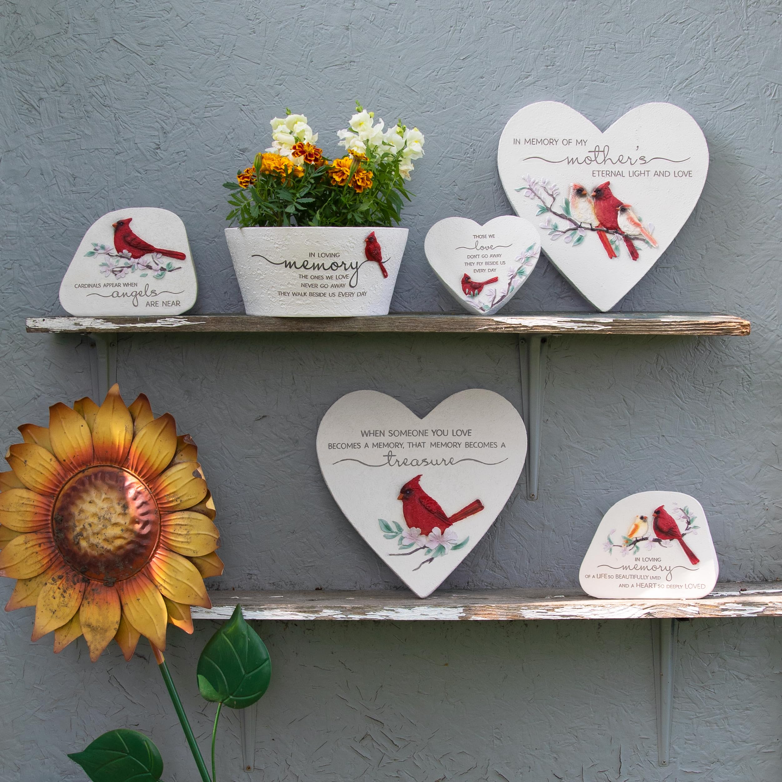 Pavilion Gift Company Pavilion Gift Company Cardinal Memorial Garden Stone for Loved One Bereavement Gift in Loving Memory 7 Inch - View 3 of 3