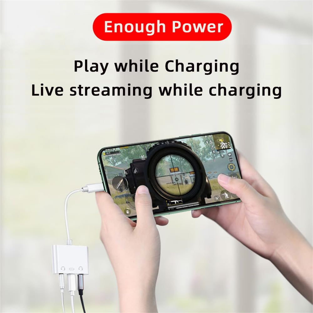 NFHK NFHK Type C USB-C Dual 3.5mm Audio AUX MIC Sound Card with PD Power Charge Adapter for Laptop Tablet Phone - View 5 of 9