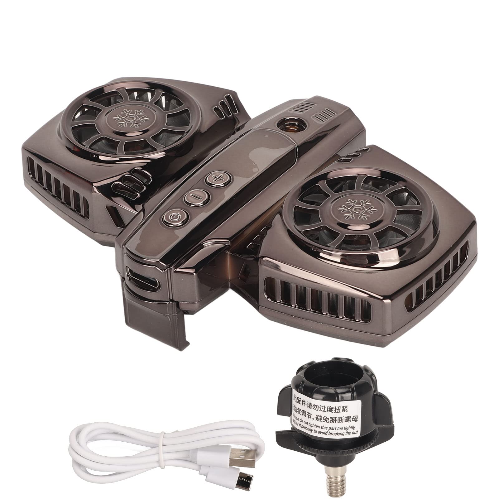 GOWENIC Cell Phone Cooler Dual Core Semiconductor Cooling Fan Low Noise Aluminum Alloy for Gaming and Live Streaming - View 8 of 9
