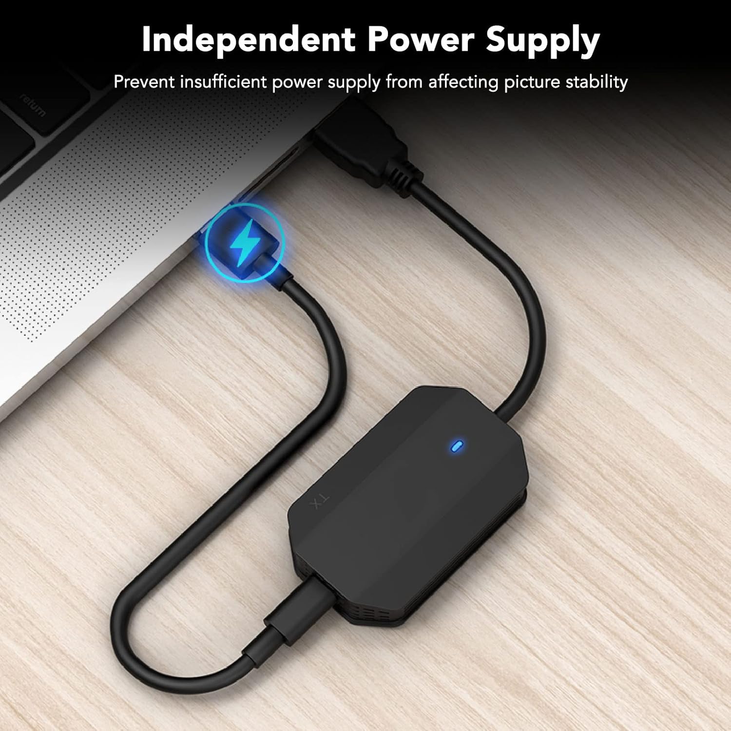 ASHATA HDMI Transmitter and Receiver 4K 5G Display Extender for Mobile PC Laptop Phone TV Multi Screen Synchronized Player - View 3 of 9