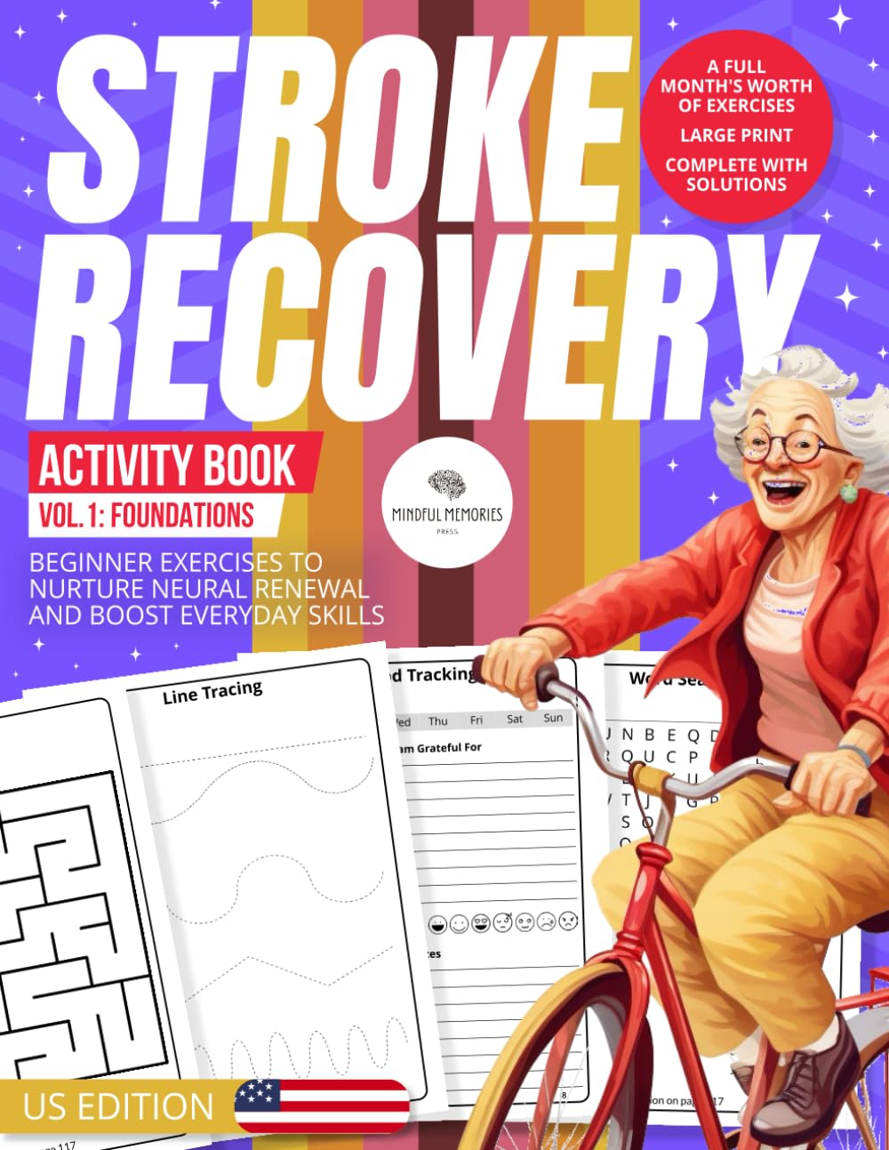 Majosta Stroke Recovery Activity Book 1 Foundations A Beginner's Guide to Empowering Neural Regrowth in the US Edition