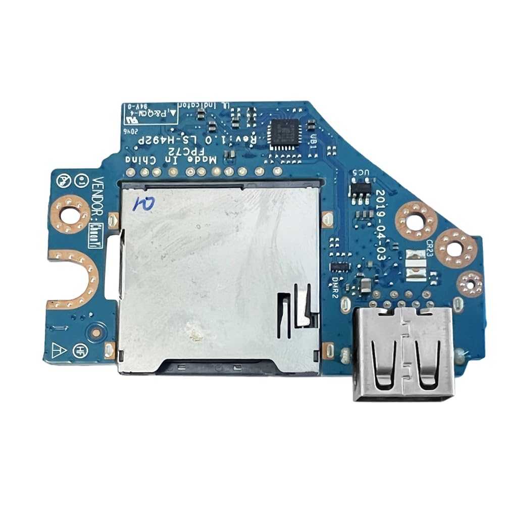 Zahara ZAHARA SD Card Reader USB Port Board Replacement for HP Omen 17-CB Models L57370-001 L61629-001 17-CB0002CA 17-CB0020NR 17-CB1002CA - View 2 of 4