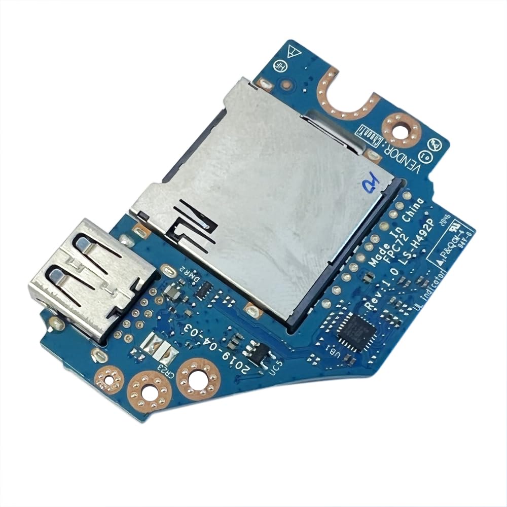 Zahara ZAHARA SD Card Reader USB Port Board Replacement for HP Omen 17-CB Models L57370-001 L61629-001 17-CB0002CA 17-CB0020NR 17-CB1002CA