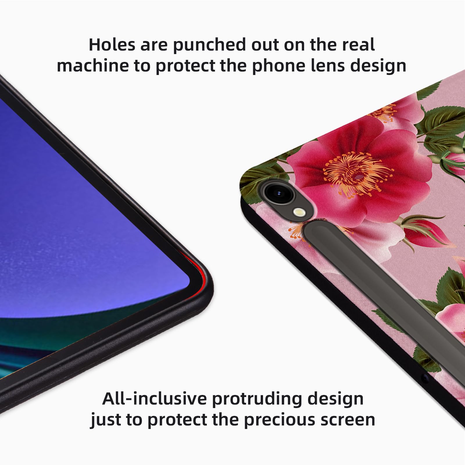 Nuouxoco Nuouxoco Premium Folio Case for Samsung Galaxy Tab S9 11 inch with Multi Viewing Angles and Auto Wake Sleep Feature in Fortune Peony Design - View 6 of 7