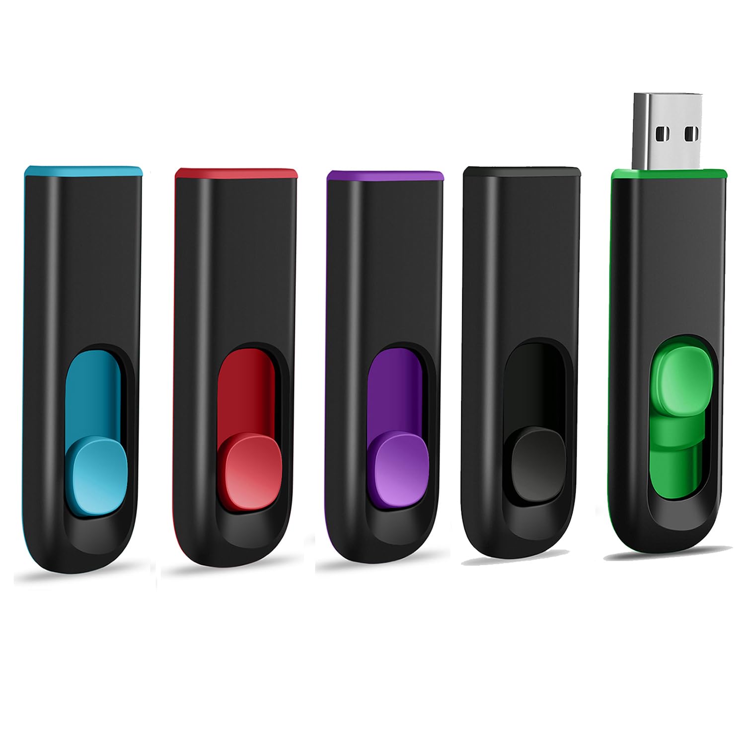 MAKACTUA MAKACTUA 5 Pack 8GB USB Flash Drive USB 2.0 Memory Stick for Data Storage in Multiple Colors - View 2 of 6