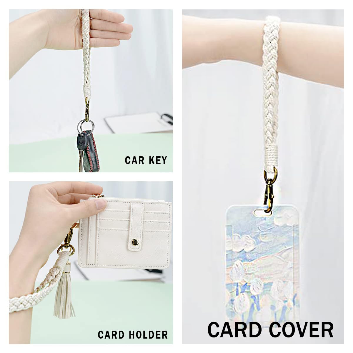 CHIWUTECH CHIWUTECH Boho Macrame Phone Wrist Strap Cell Phone Lanyard Keychain Wristlet Charm Anti-Loss Phone Chain for Easy Carrying - View 5 of 7