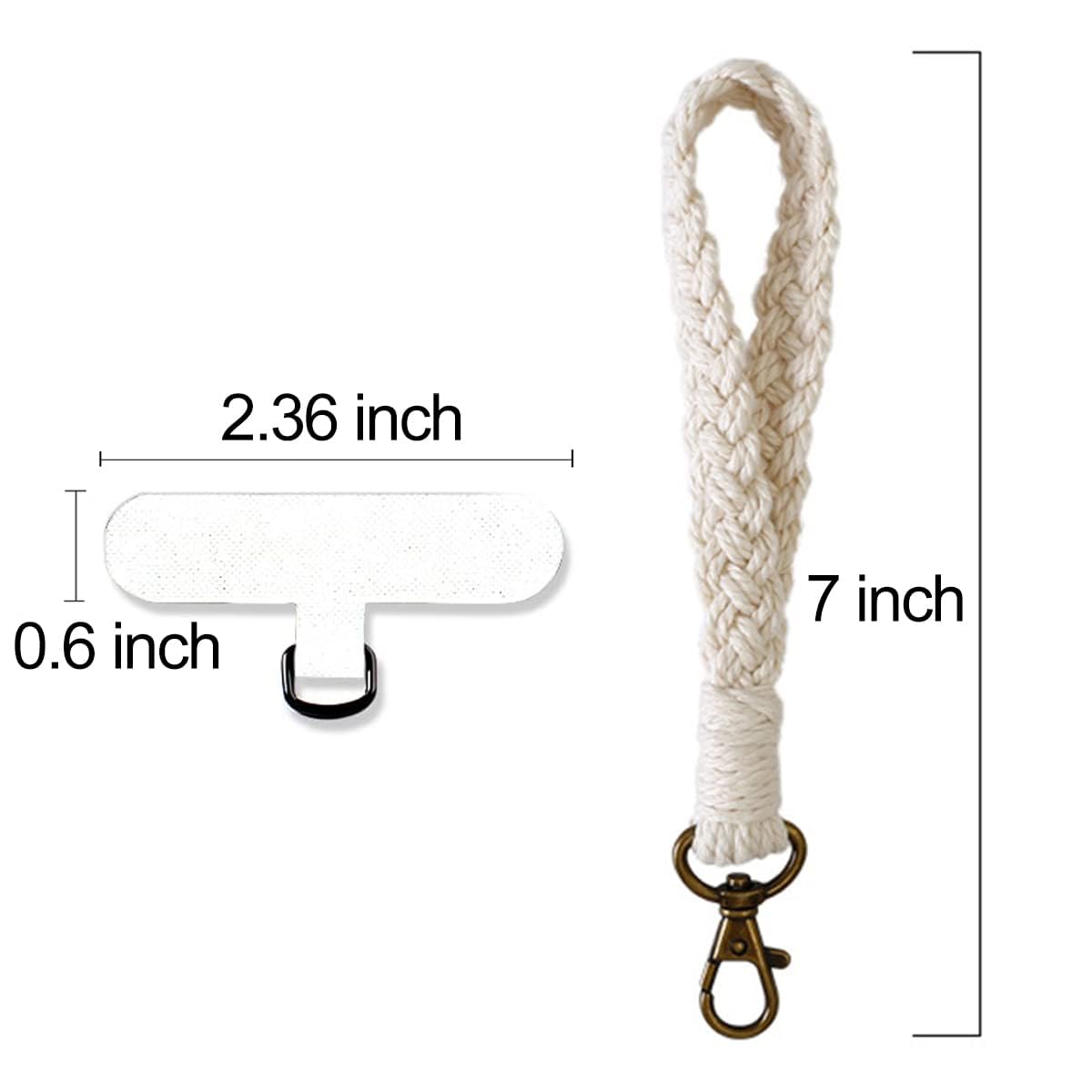 CHIWUTECH CHIWUTECH Boho Macrame Phone Wrist Strap Cell Phone Lanyard Keychain Wristlet Charm Anti-Loss Phone Chain for Easy Carrying - View 6 of 7