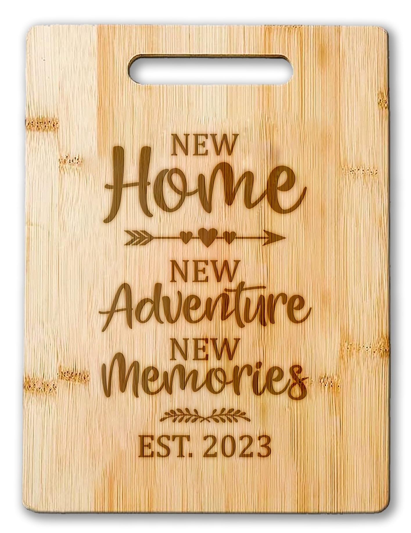 YmeerGifts Housewarming Gift for New Homeowners Unique Cutting Board Gift Idea for New Adventures and Memories