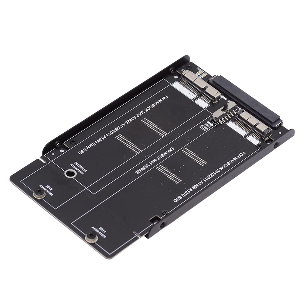 Cablecc 22Pin SATA to Mac Air Pro Retina SSD Enclosure for 2010 2011 2012 Models A1425 A1398 MC975 MC976 2.5inch 12+6Pin 17+7Pin