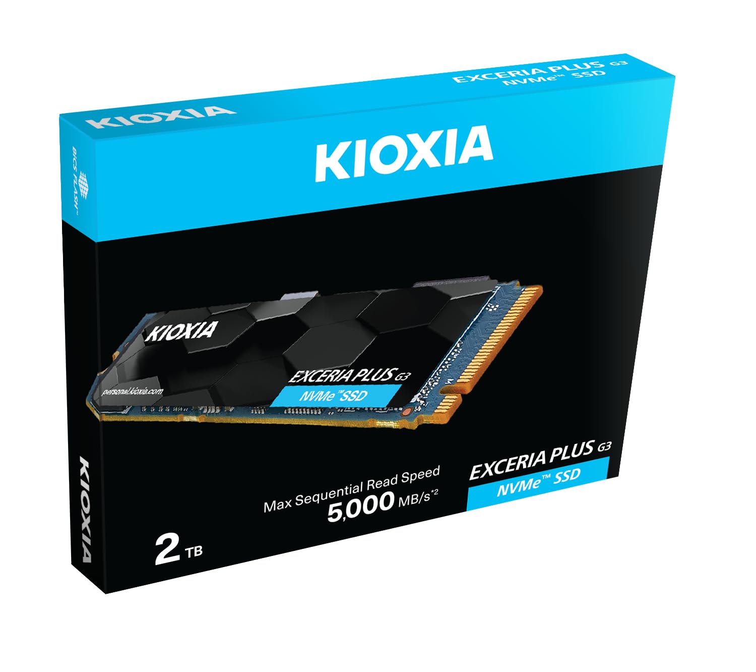 KIOXIA KIOXIA EXCERIA 2TB Plus G3 NVMe SSD High Speed Storage Solution for Gaming and Professional Use