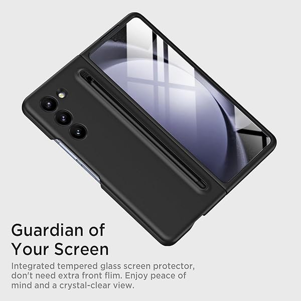 Miimall Miimall Galaxy Z Fold 5 Case with S Pen Ultra Thin Silky Liquid PC Matte Bumper Cover for Samsung Galaxy Z Fold5 5G 2023 Black - View 5 of 9