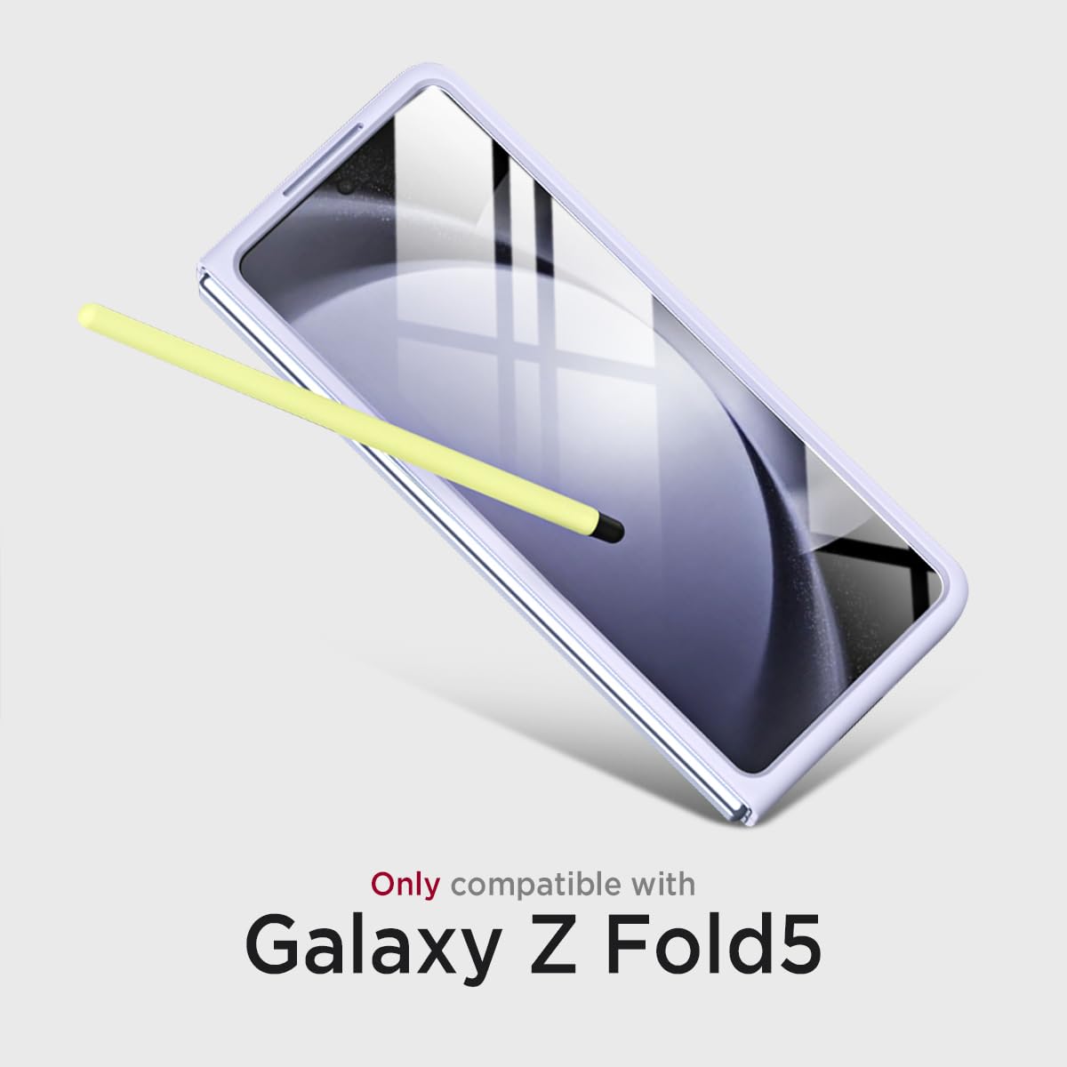 Miimall Miimall Samsung Galaxy Z Fold 5 Case with S Pen Holder Front Screen Protector Anti-Slip Matte Case Purple 2023 - View 2 of 7