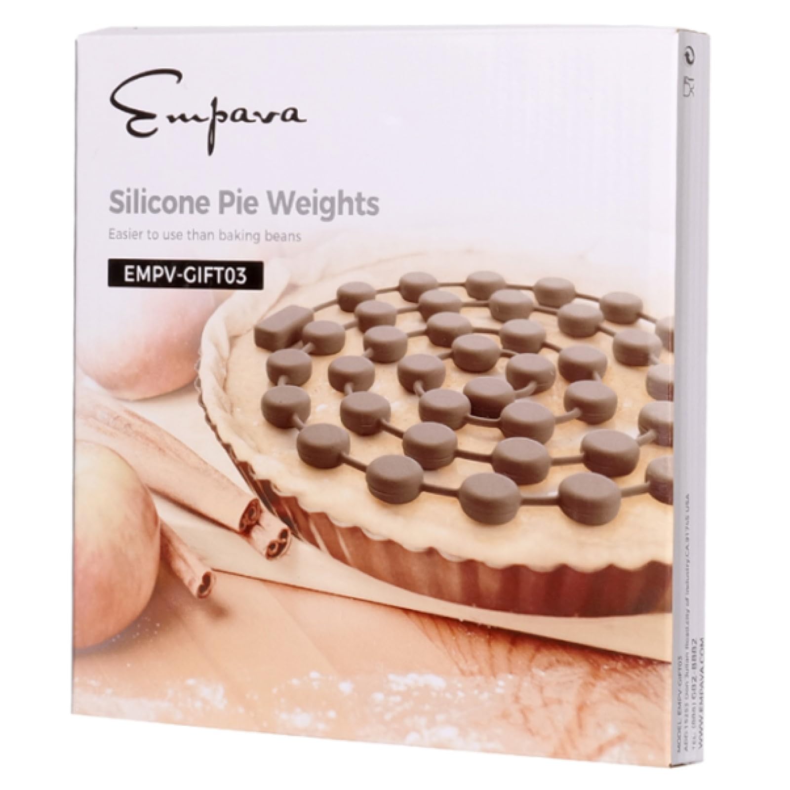 Empava Empava 46 Inch Multi-Purpose Silicone Pie Weights Chain and Trivet Gray EMPV-GIFT03 for Baking and Cooking - View 3 of 4