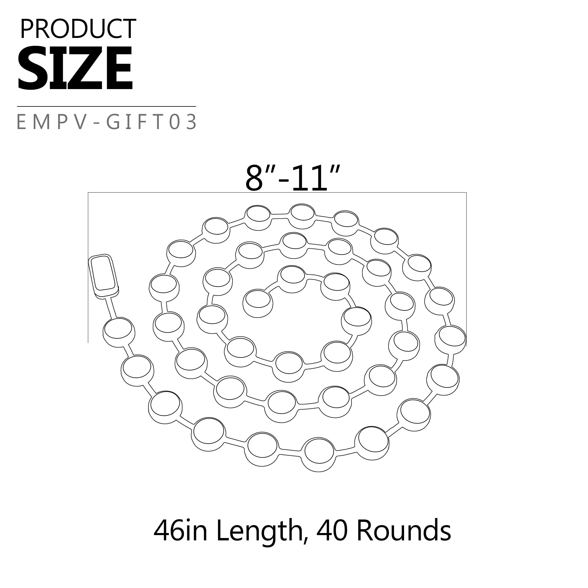 Empava Empava 46 Inch Multi-Purpose Silicone Pie Weights Chain and Trivet Gray EMPV-GIFT03 for Baking and Cooking - View 4 of 4