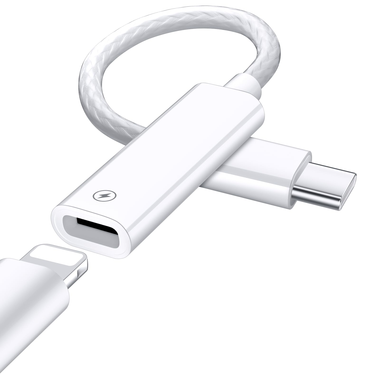 ACAGET USB C to Lightning Adapter Cable for iPhone 16 Plus 15 Pro Max Fast Charging Data Transfer for iPad 10 Pro Air Type C Male to Lightning Female