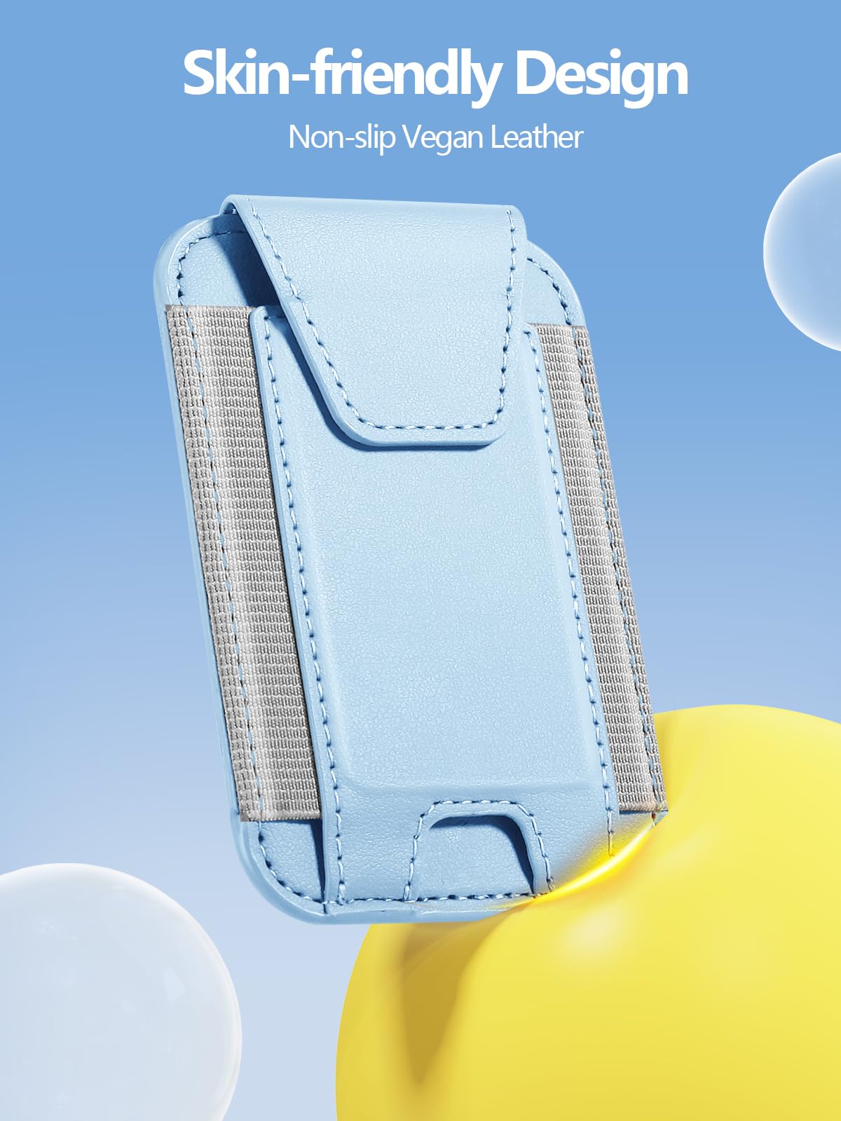 Miroddi Miroddi MagSafe Wallet with Privacy Flap Strong Magnetic Card Holder for iPhone 16 15 14 13 12 Leather RFID Blocking White Ice - View 3 of 7