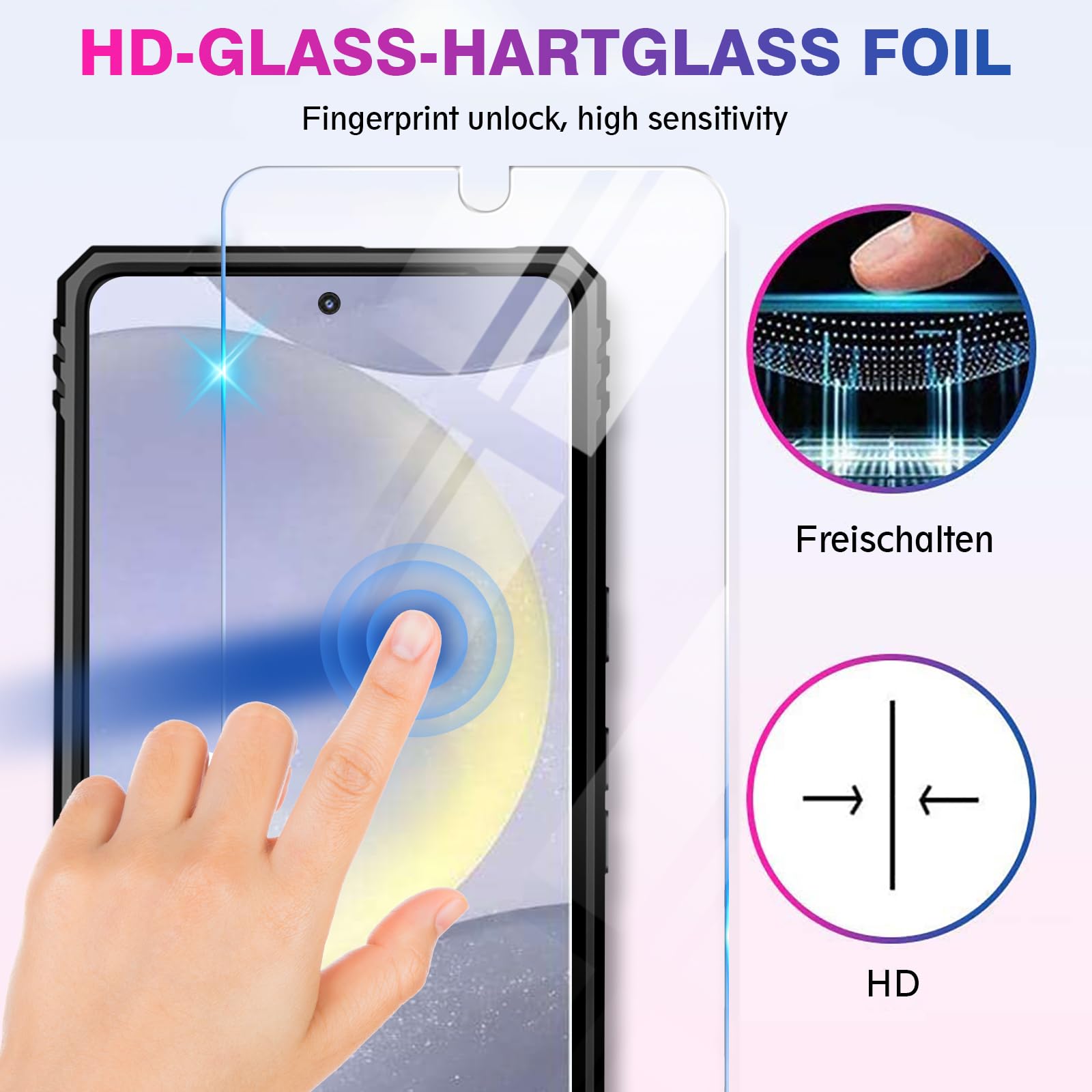 Vaki Samsung Galaxy S24 S25 Case with Screen Protector Military Grade Rugged Shockproof Heavy Duty Protective Cover with Magnetic Ring Kickstand Blue - View 6 of 7