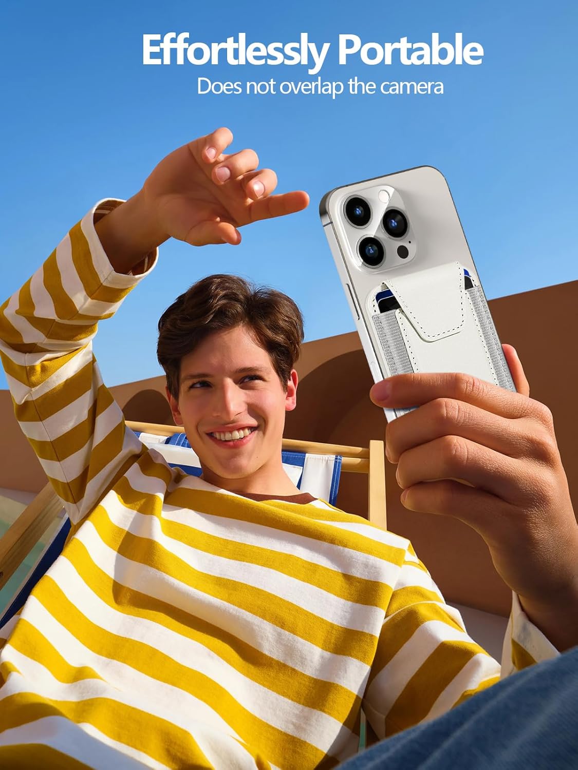 Miroddi Miroddi MagSafe Wallet with Privacy Flap Strong Magnetic Card Holder for iPhone 16 15 14 13 12 Leather Wallet Fits 7 Cards RFID Blocking Creamy White - View 7 of 8