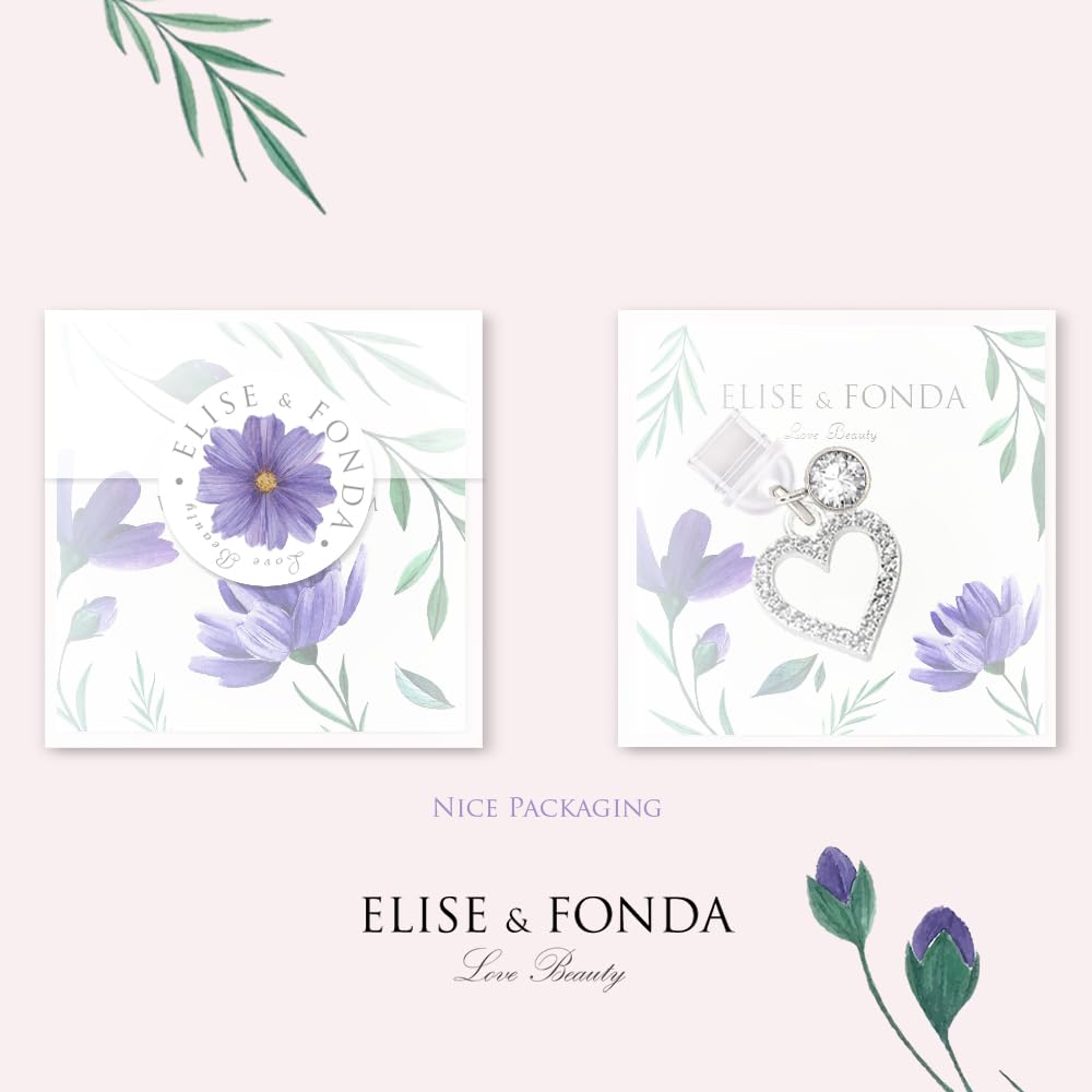 ELISE & FONDA ELISE FONDA TP300 Type-C USB Charging Port Anti Dust Plug Crystal Love Heart Charm for Samsung OnePlus Xiaomi Oppo iPhone 15 16 White - View 5 of 7