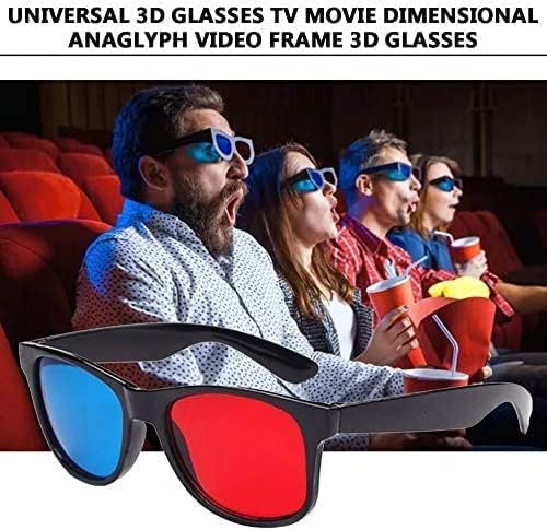 Jinshining 4 Pcs Red and Blue 3D Glasses for Universal TV Movies and Games Lightweight Simple Design Ideal for 3D Viewing - View 6 of 9