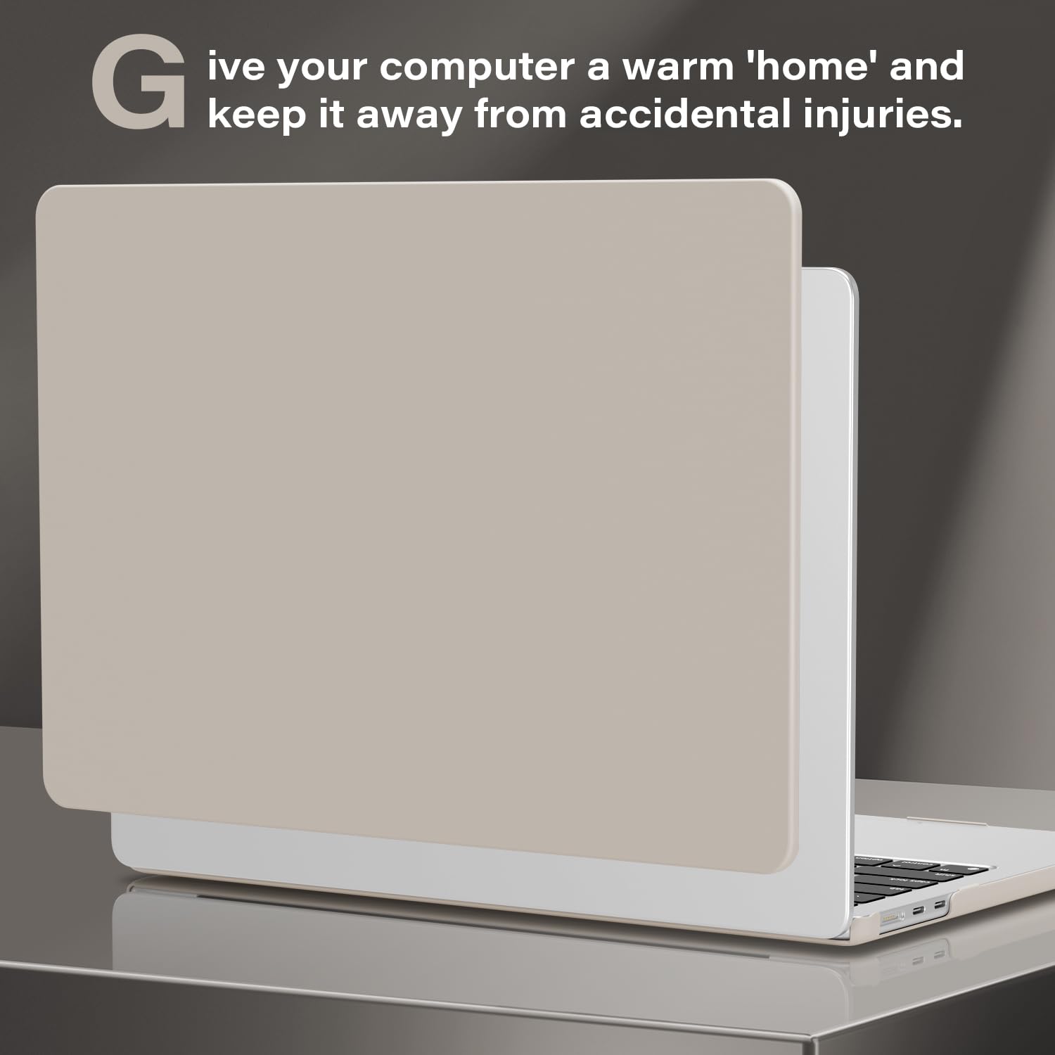 CISSOOK CISSOOK Beige Hard Shell Case for MacBook Pro 14 inch Models 2021 to 2025 M1 M2 M3 M4 A2992 A3112 A3185 A3401 A2918 A2779 - View 6 of 7