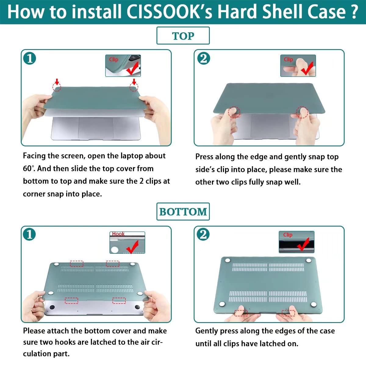 CISSOOK CISSOOK Beige Hard Shell Case for MacBook Pro 14 inch Models 2021 to 2025 M1 M2 M3 M4 A2992 A3112 A3185 A3401 A2918 A2779 - View 7 of 7
