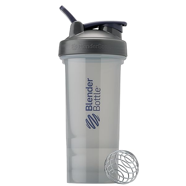 BlenderBottle BlenderBottle Pro Series Shaker Bottle 28-Ounce Ideal for Protein Shakes and Pre Workout Full-Color Grey - View 2 of 7