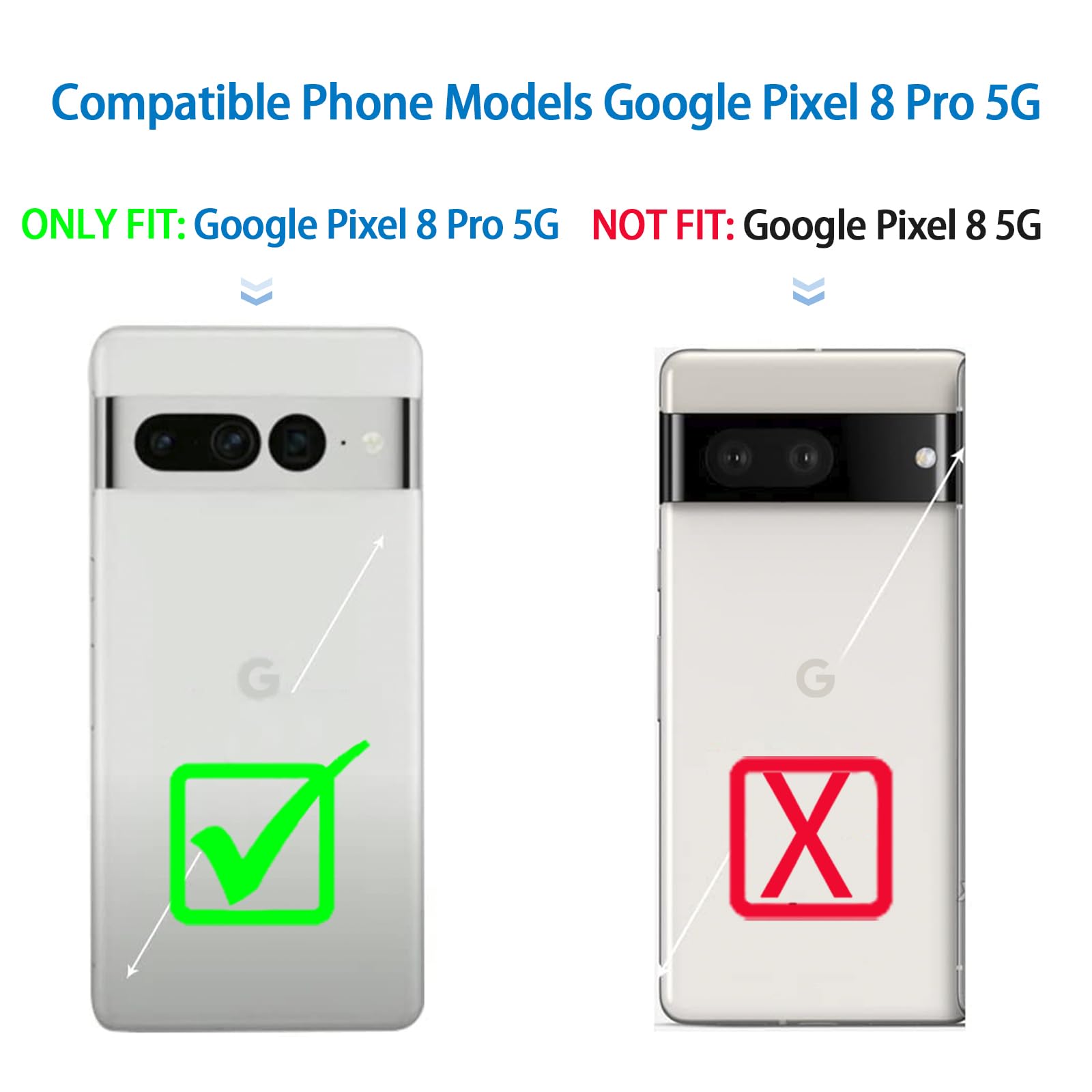 Anloes Anloes Heavy Duty Shockproof Case for Google Pixel 8 Pro 5G Rugged Defender 3 in 1 Bumper Cover Purple - View 2 of 6