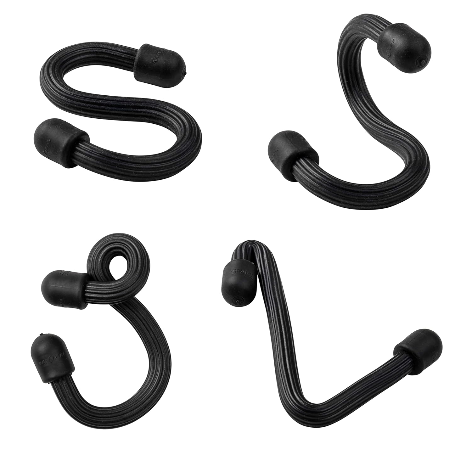 Nite Ize Nite Ize Gear Tie Bendable S-Hook Utility Hook for Hanging Strong Rubber Hook for Closets Garages and More Black 4 Pack - View 4 of 9