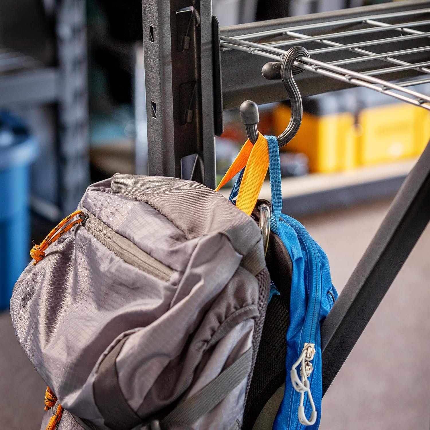 Nite Ize Nite Ize Gear Tie Bendable S-Hook Utility Hook for Hanging Strong Rubber Hook for Closets Garages and More Black 4 Pack - View 7 of 9