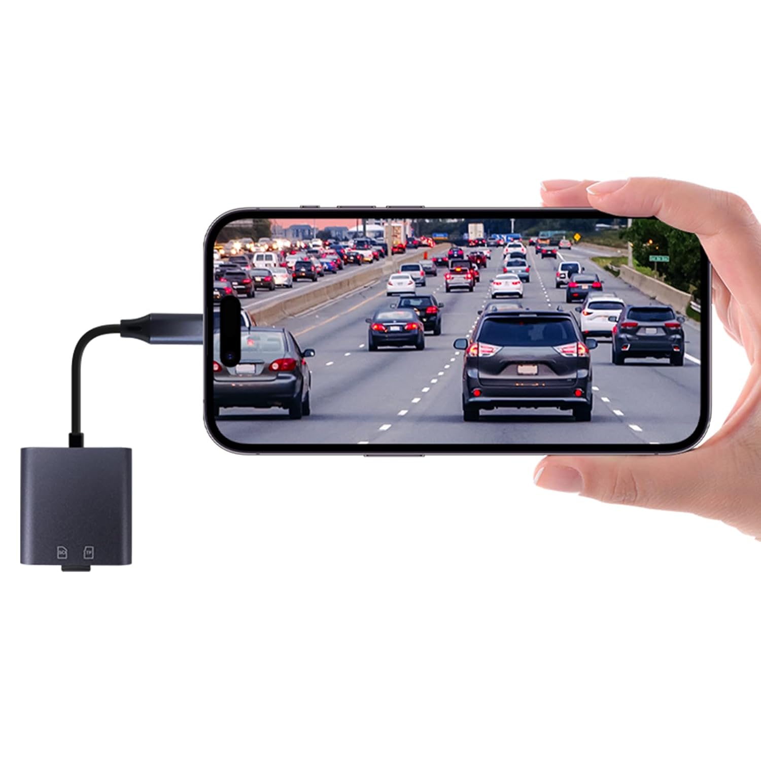 Lorlorkool USB C SD Card Reader for iPhone 15 Lorlorkool Aluminum Type C Memory Card Reader for SDXC SDHC Micro SD and More - View 2 of 6