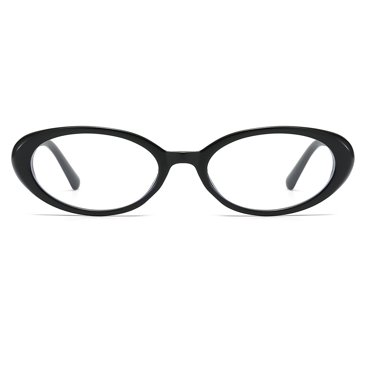 JOVAKIT JOVAKIT Oval Blue Light Blocking Glasses Vintage Fashion for Women and Men Retro 90s Style Eyeglasses in Black - View 2 of 7