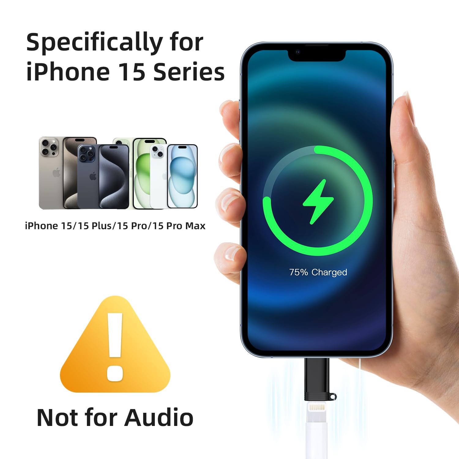 UWOXX 2 Pack USB C to Lightning Adapter for iPhone 16 15 iPad Pro Type C Devices Fast Charging and Data Transfer Connector - View 4 of 7