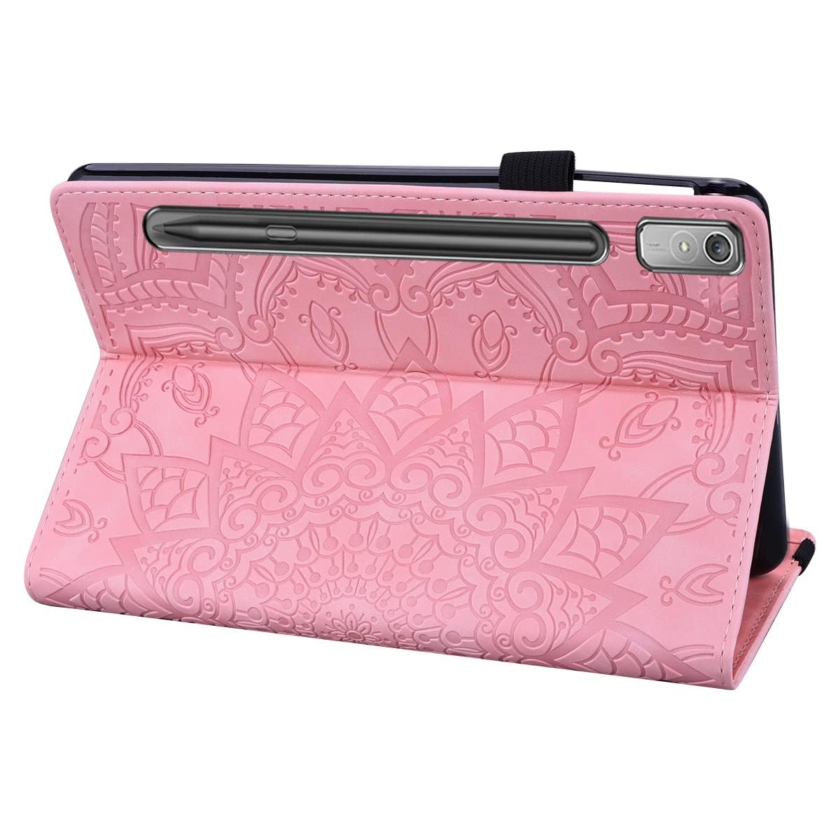 TIPOYOROO TIPOYOROO Pink PU Leather Folio Case for Samsung Galaxy Tab S10 Plus S9 Plus S9 FE 12.4 Inch with Multi-Angle Viewing Auto Sleep Wake Function - View 5 of 7