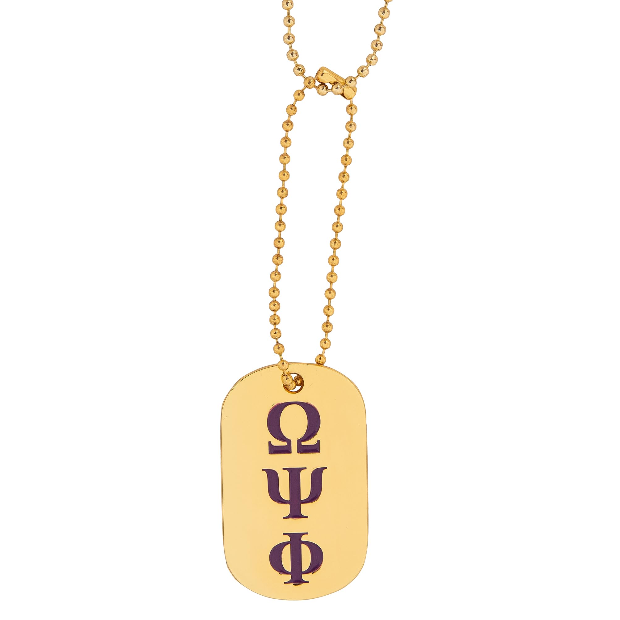 Desert Cactus Desert Cactus Omega Psi Phi Necklace Fraternity Dog Tag Greek OPP Omega Man D9 Divine 9 Style A Crest and Letter - View 2 of 8