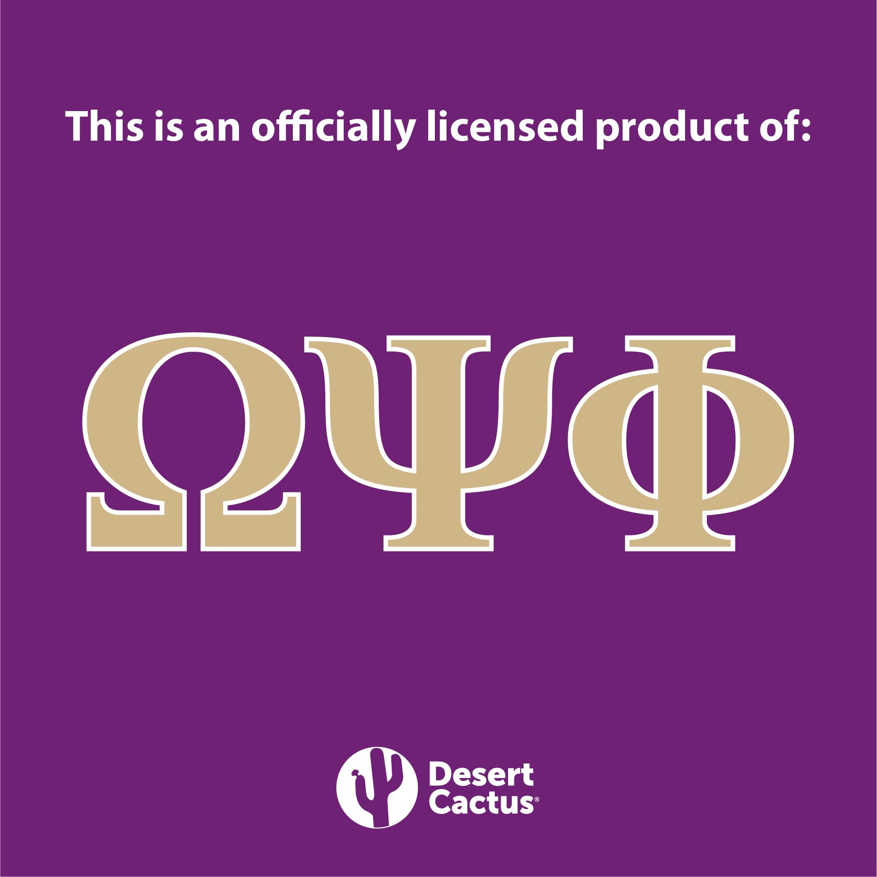 Desert Cactus Desert Cactus Omega Psi Phi Necklace Fraternity Dog Tag Greek OPP Omega Man D9 Divine 9 Style A Crest and Letter - View 8 of 8
