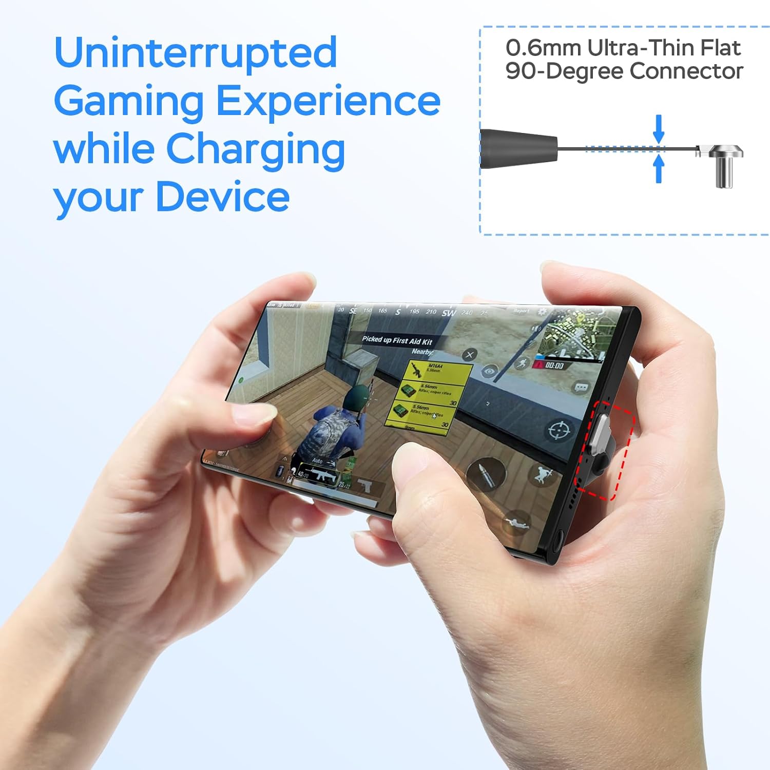 DbillionDa USB C Charger Cable 2-Pack 1ft 60W Type C High-Speed Data Transfer Compatible with Samsung S23 iPhone 15 Pro MacBook Air Pro - View 2 of 7