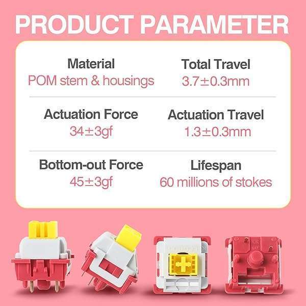 EPOMAKER EPOMAKER x LEOBOG Nimbus V3: 35 Pcs Factory Lubed Linear Switch Set for Mechanical Keyboards - View 4 of 9