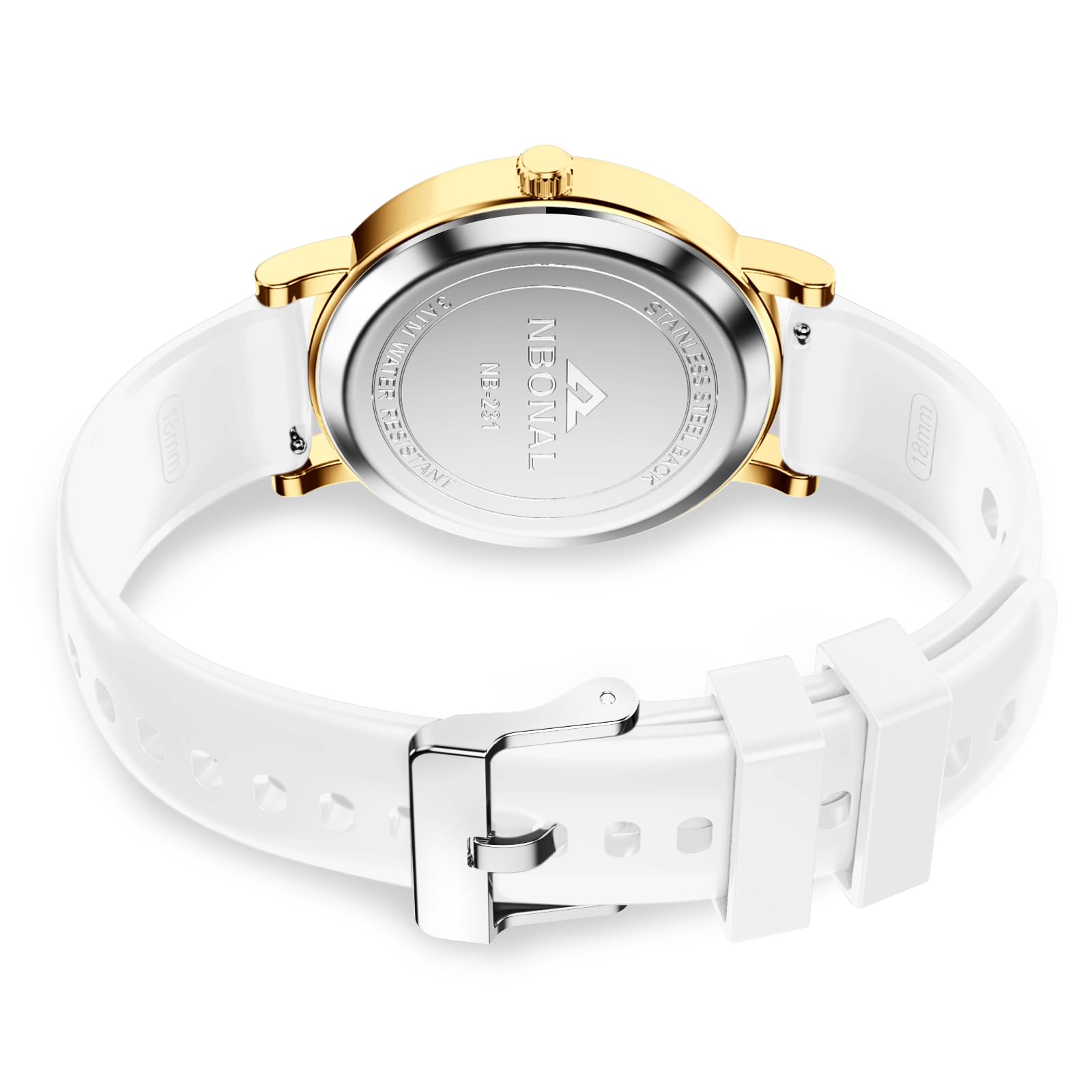 NBONAL NBONAL Nurse Watch for Medical Professionals Easy Read Dial Luminous 24 Hours Waterproof Soft Silicone Band Ideal for Students and Doctors - View 4 of 6