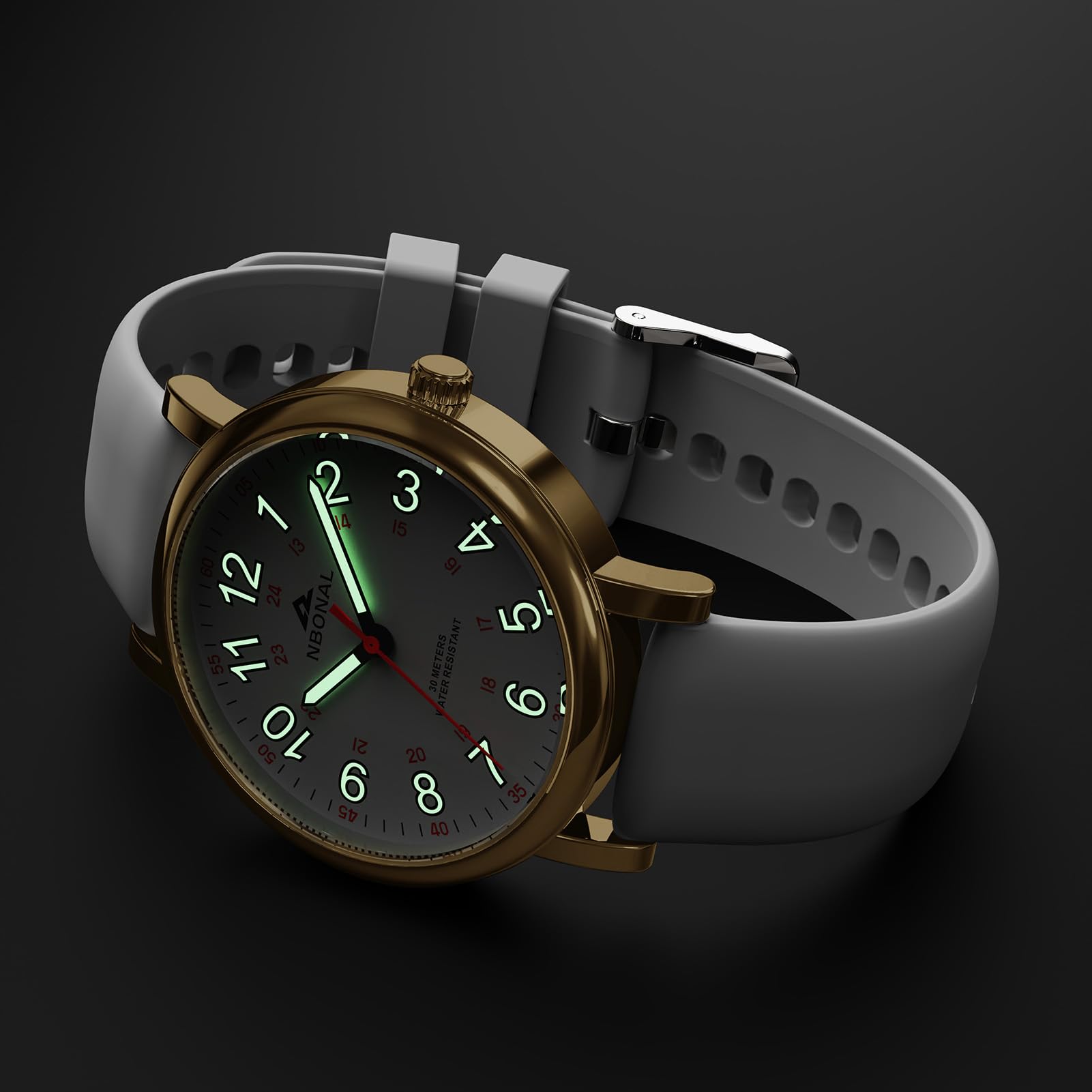 NBONAL NBONAL Nurse Watch for Medical Professionals Easy Read Dial Luminous 24 Hours Waterproof Soft Silicone Band Ideal for Students and Doctors - View 5 of 6