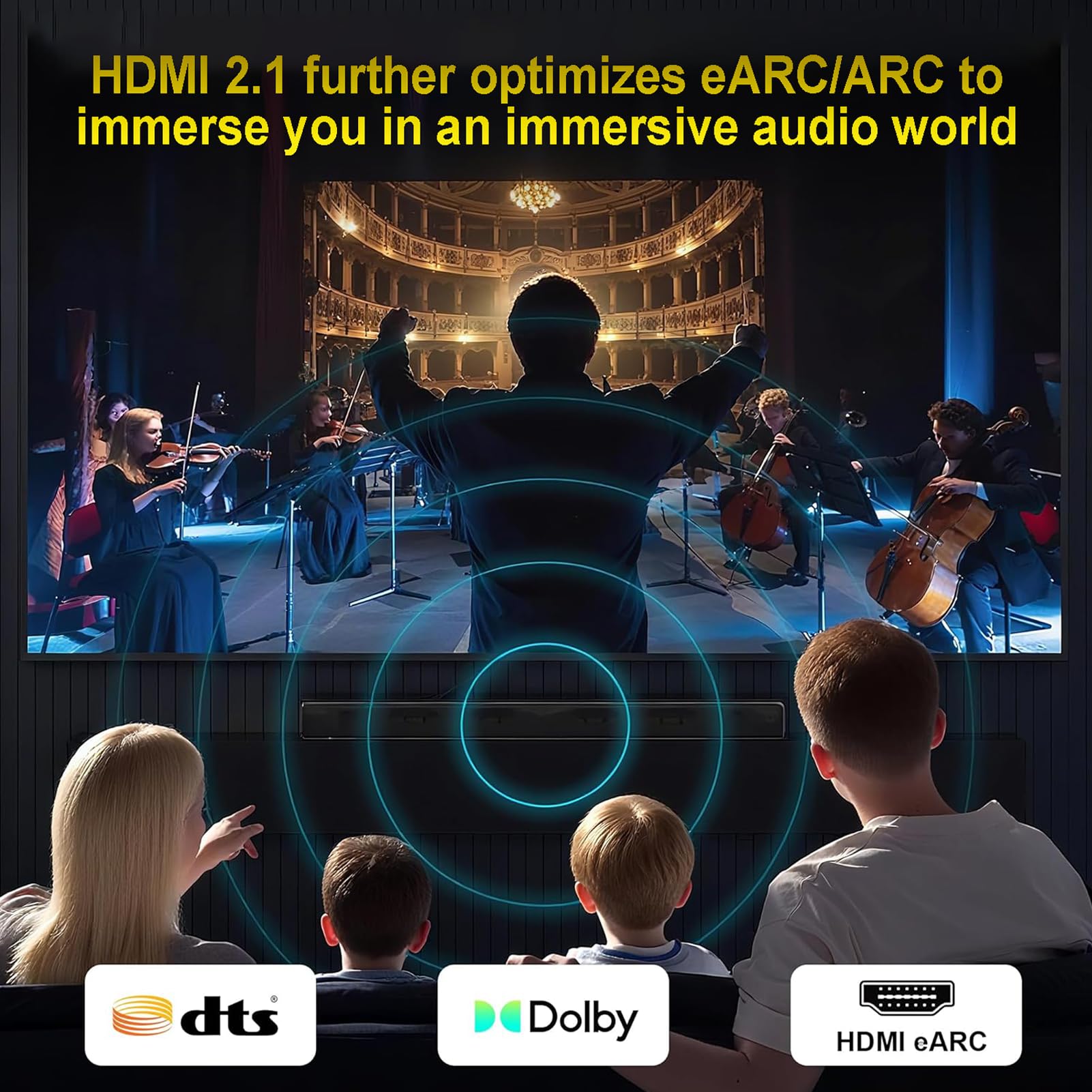 Green Jiss 10K 8K HDMI Cable 2.1 Ultra High Speed 1M Braided Cord 48Gbps Supports Dynamic HDR 10 eARC 3D Dolby Atmos Compatible with Roku TV PS5 HDTV - View 7 of 8