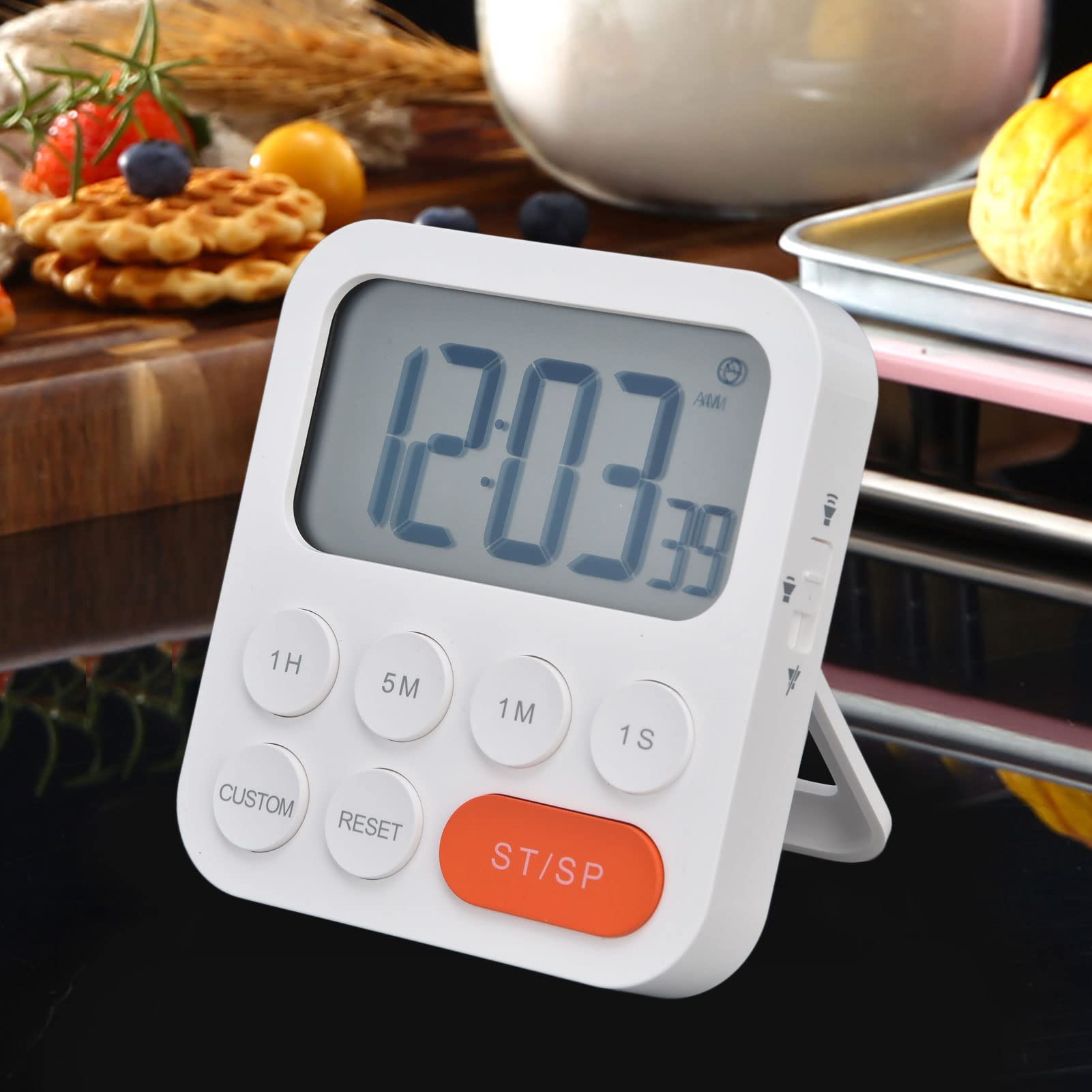 EBTOOLS EBTOOLS Digital Kitchen Timer Magnetic Countdown Timer for Cooking and Study with Dual Timing Functions - View 7 of 9