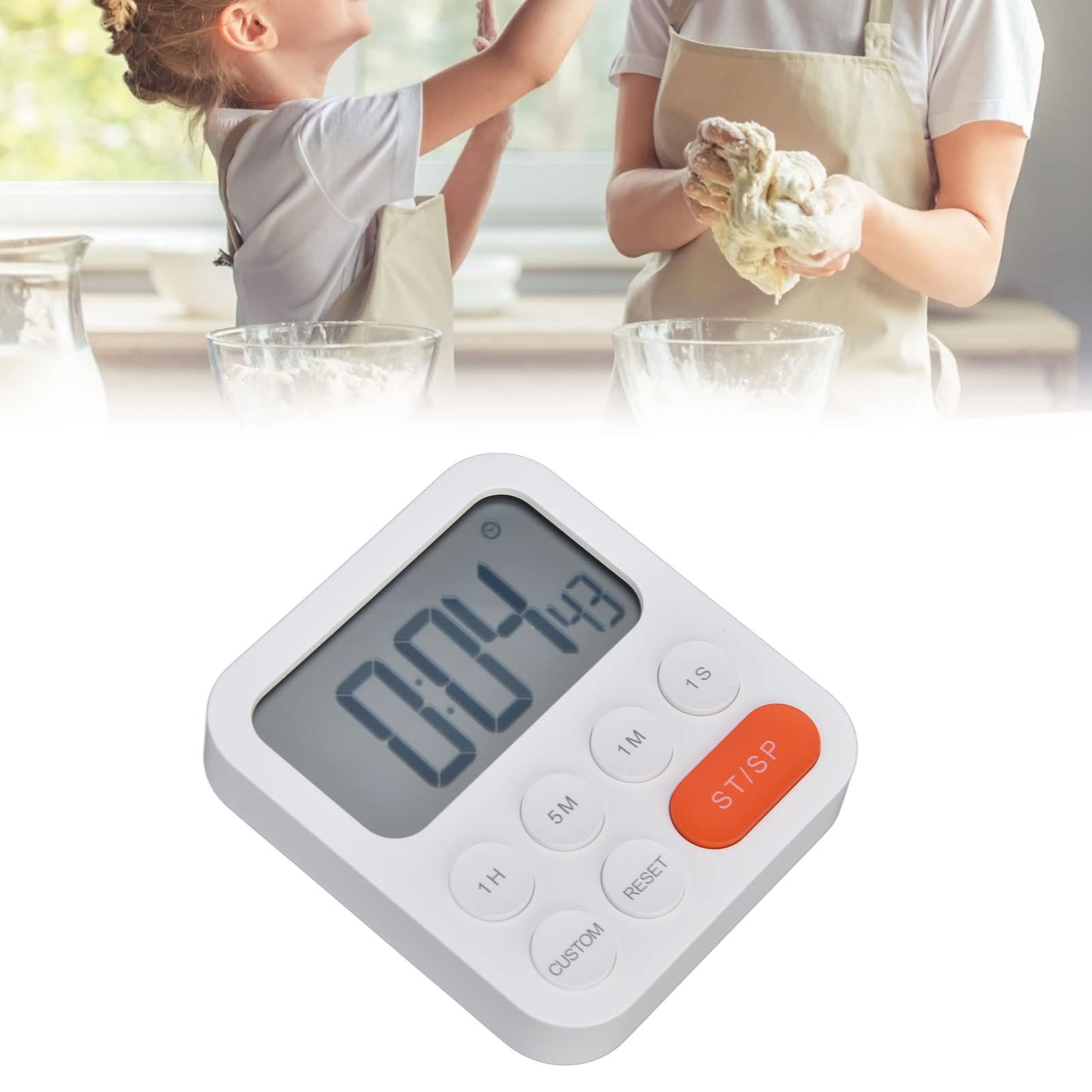 EBTOOLS EBTOOLS Digital Kitchen Timer Magnetic Countdown Timer for Cooking and Study with Dual Timing Functions - View 8 of 9