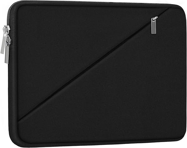BOOEUDI 15.6 Inch Laptop Sleeve Case Shockproof Protective Bag with Zipper Pocket Compatible with Apple HP Dell Acer Asus Lenovo Black
