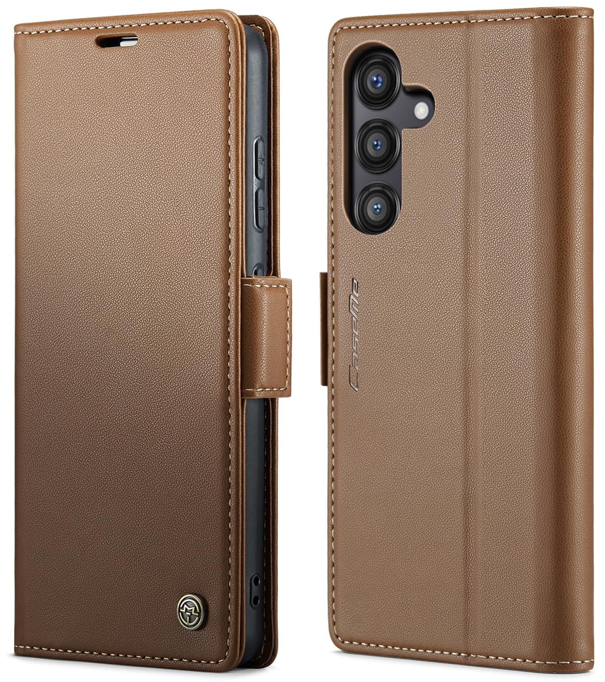 SINIANL SINIANL Samsung Galaxy S24 Wallet Case RFID Blocking Leather Folio with Card Holder Magnetic Clasp Kickstand for Men and Women Blue - View 9 of 9