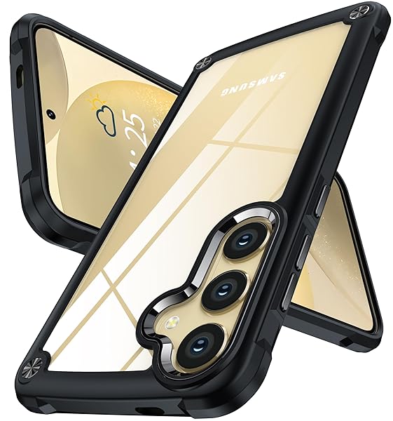 Oterkin Oterkin Clear Case for Samsung Galaxy S24 with Anti-Yellowing Technology and Military Grade Protection Black