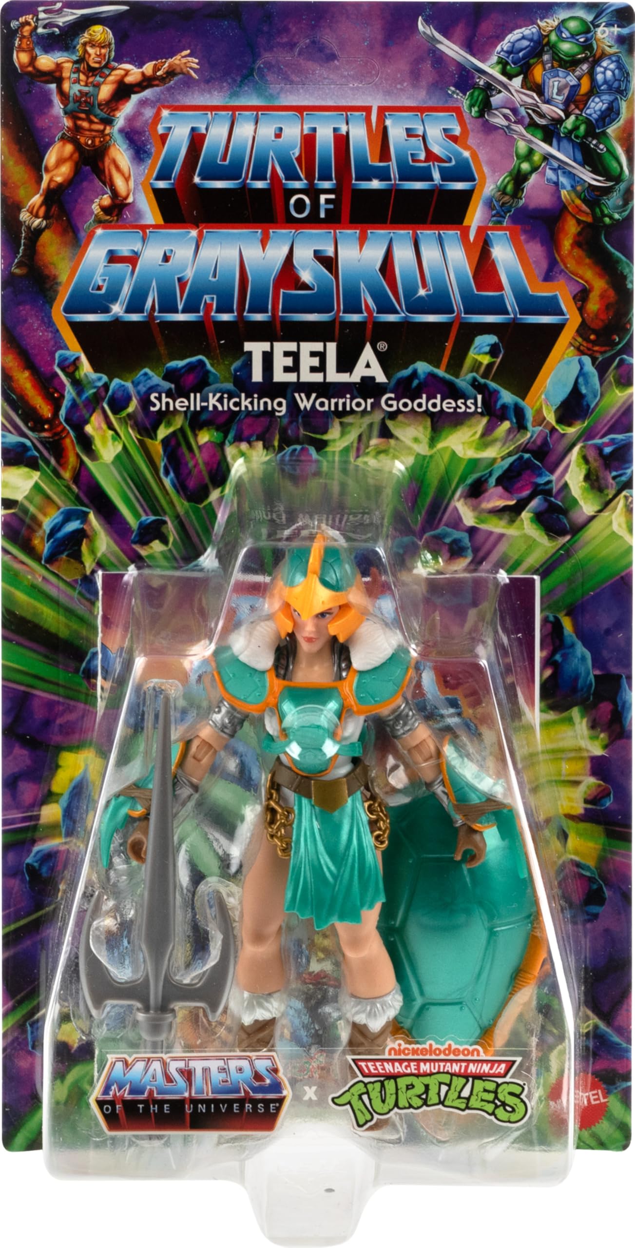 Masters of the Universe Masters of the Universe Mattel Origins Turtles of Grayskull Teela Action Figure with 16 Joints TMNT and Motu Crossover Collectible Toy - View 2 of 6