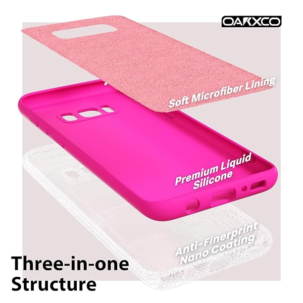 oakxco Oakxco Hot Pink Fuchsia Liquid Silicone Phone Case for Samsung Galaxy S24 Ultra Slim Soft Rubber Gel Cover for Women and Girls - View 7 of 9
