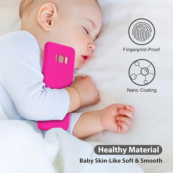 oakxco Oakxco Hot Pink Fuchsia Liquid Silicone Phone Case for Samsung Galaxy S24 Ultra Slim Soft Rubber Gel Cover for Women and Girls - View 8 of 9