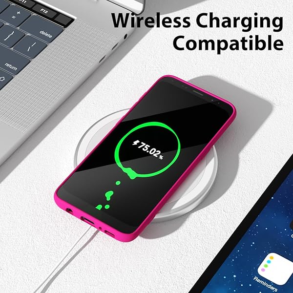 oakxco Oakxco Hot Pink Fuchsia Liquid Silicone Phone Case for Samsung Galaxy S24 Ultra Slim Soft Rubber Gel Cover for Women and Girls - View 9 of 9